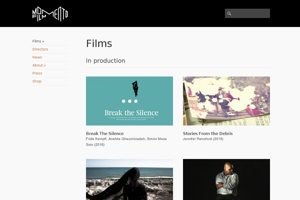 momentofilm.se site used Meanthemes_pushy