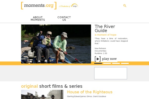 Moments theme site design template sample