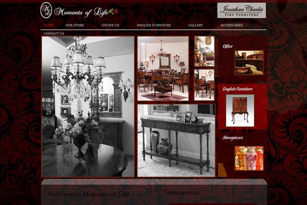 Moments theme site design template sample