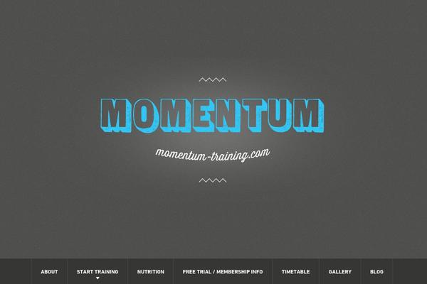 Momentum theme site design template sample