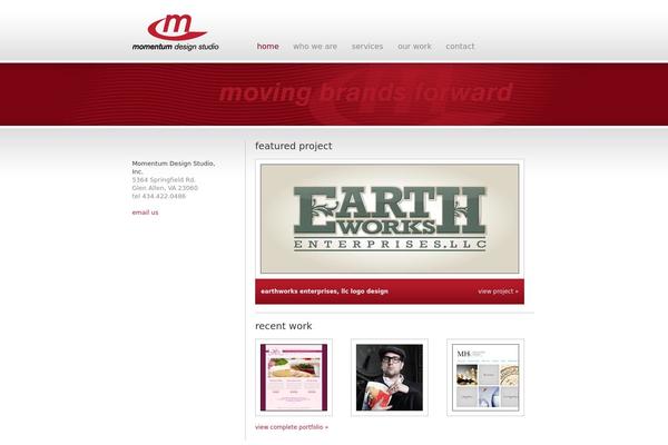 Momentum theme site design template sample