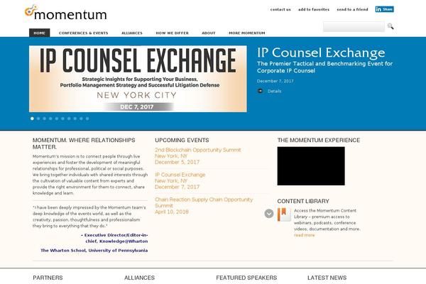 Momentum theme site design template sample