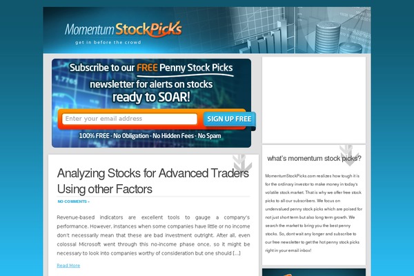 momentumstockpicks.com site used Concurrence