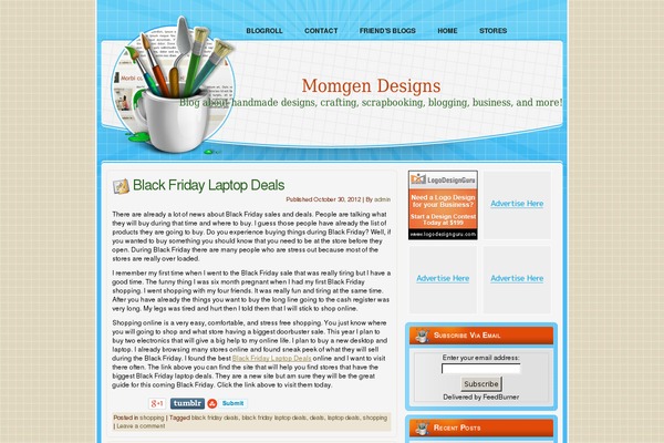 momgendesigns.com site used Graphic_design_wp