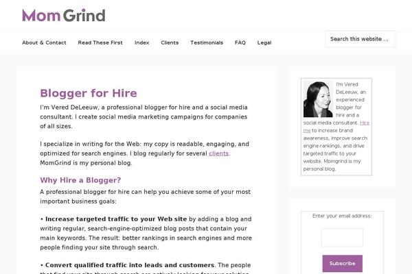 Thesis 1.8.5 theme site design template sample