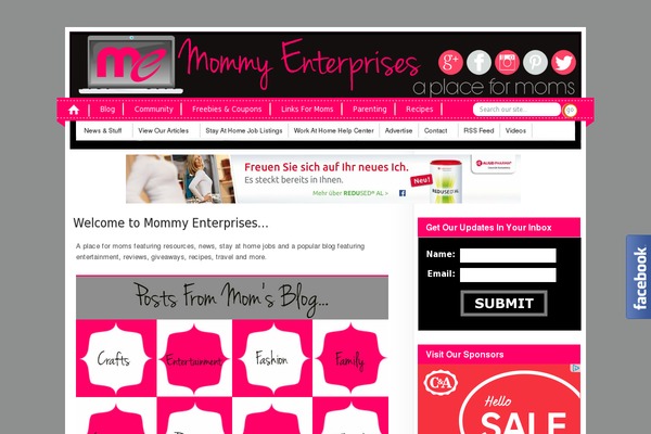 Bee Crafty theme site design template sample