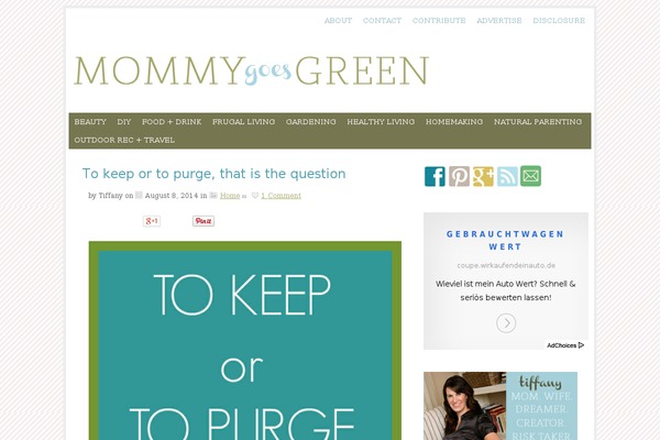 Site using Really Simple Share plugin