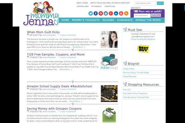 Lifestyle theme site design template sample