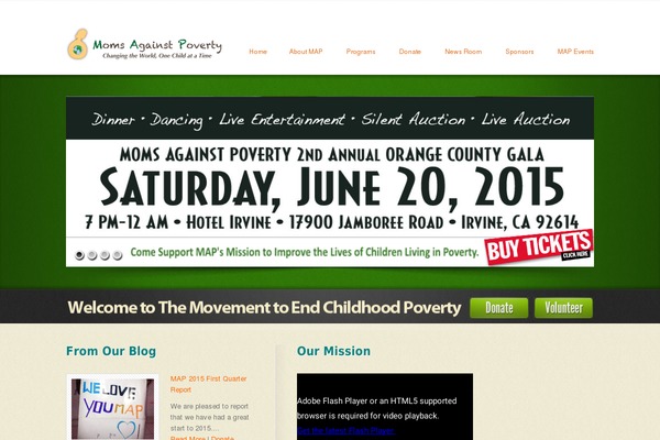 momsagainstpoverty.org site used Eleganza