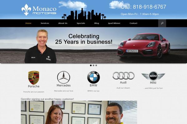 Vantage theme site design template sample