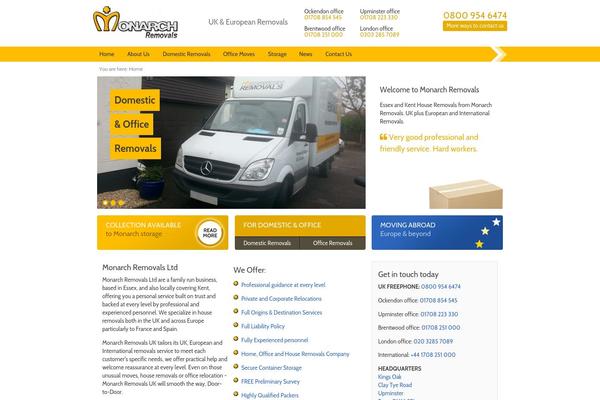 Monarch theme site design template sample