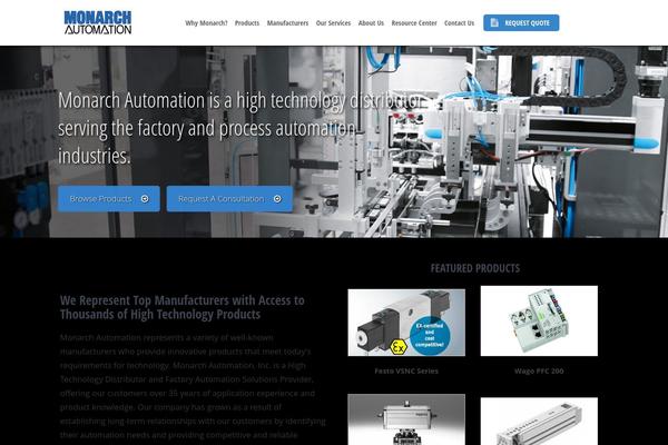 Monarch theme site design template sample
