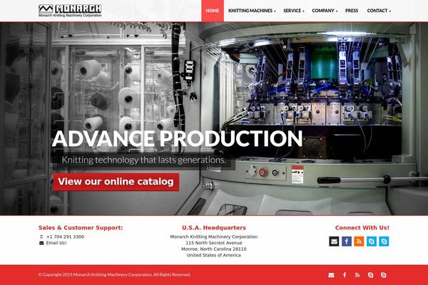 Monarch theme site design template sample