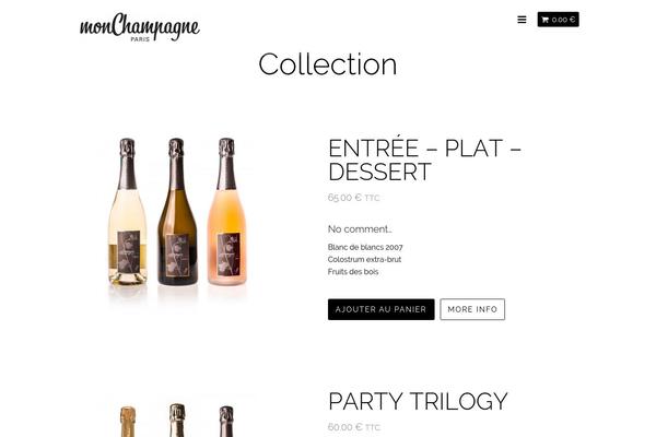monchampagne.net site used The Flat Shop