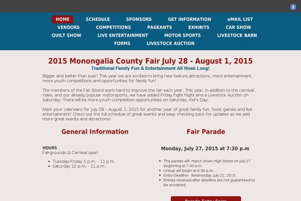 moncountyfair.org site used Fair
