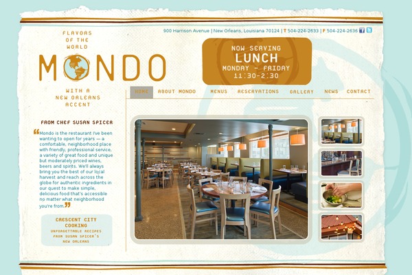 Mondo theme site design template sample