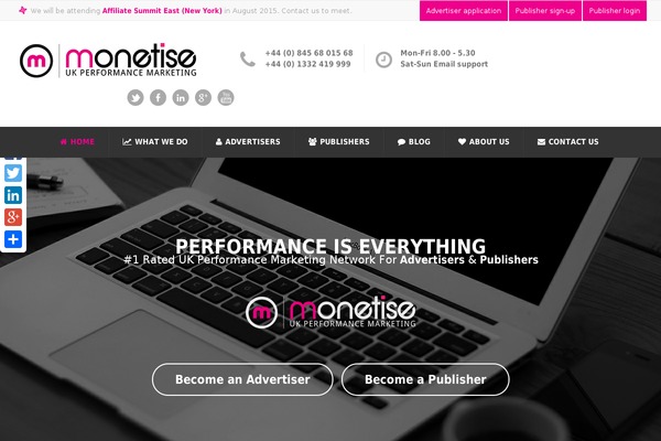 Opus theme site design template sample