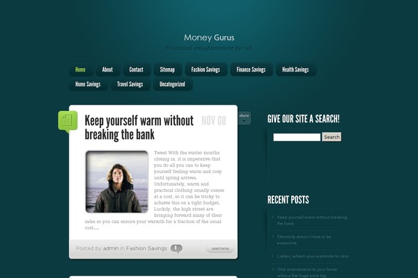 LightBright theme site design template sample