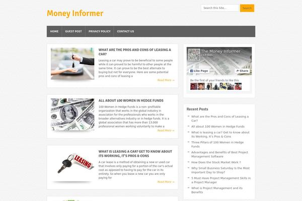 Bloggie theme site design template sample