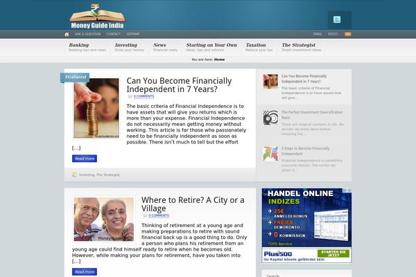 Headlines theme site design template sample