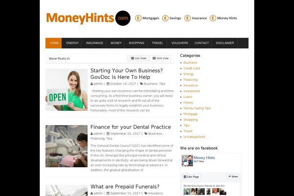 Splash theme site design template sample