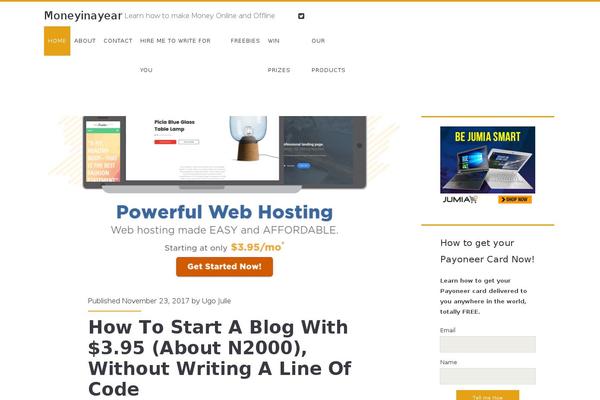 Ignite theme site design template sample