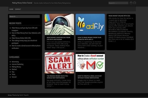 Newp theme site design template sample