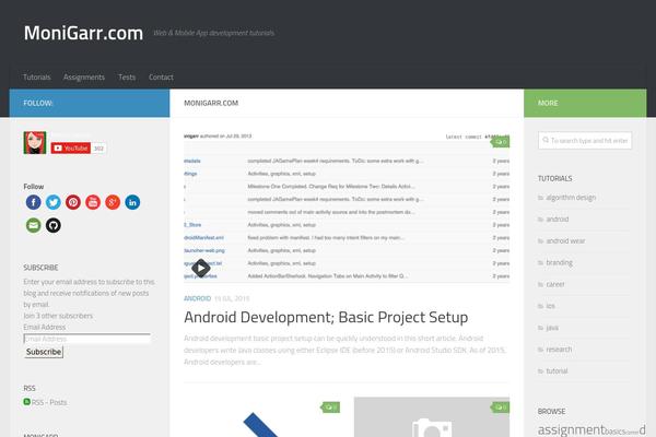 Hueman theme site design template sample