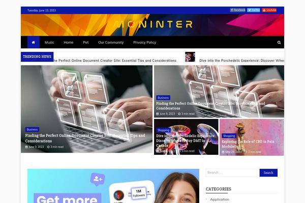 Refined Magazine theme site design template sample
