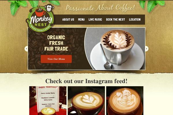 monkeynestcoffee.com site used Wptheme