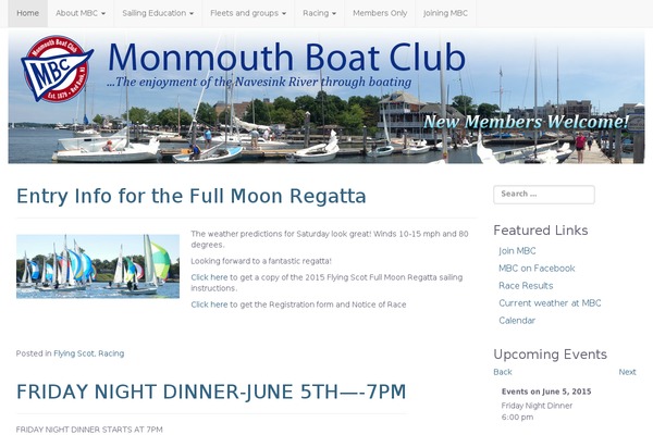 monmouthboatclub.org site used Custom Community