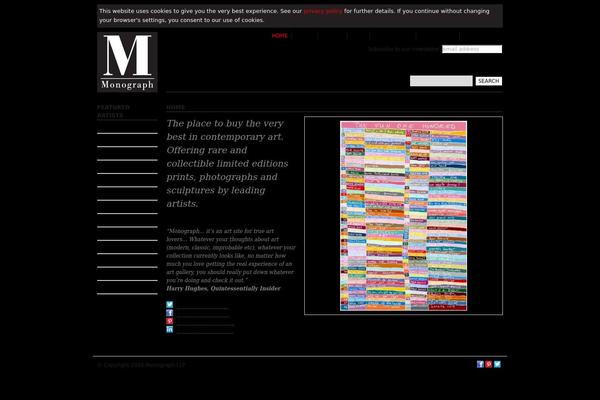 Monograph theme site design template sample