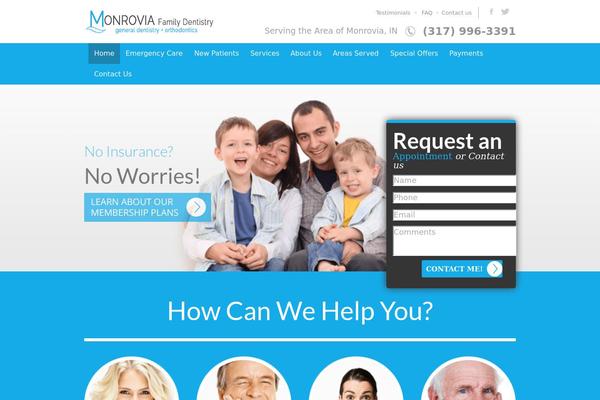 Metric theme site design template sample