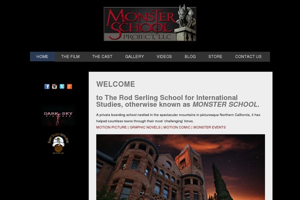 Monster theme site design template sample