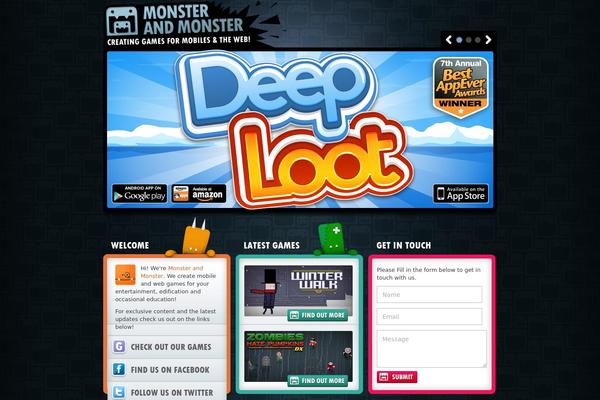 Monster theme site design template sample