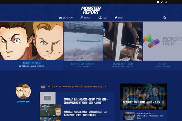 monsterreport.de site used Twentythirteen Child