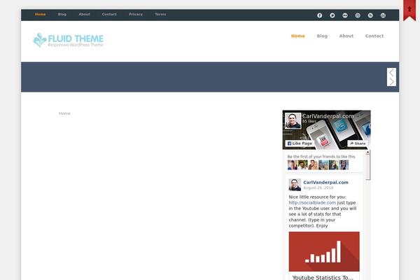 Fluid theme site design template sample