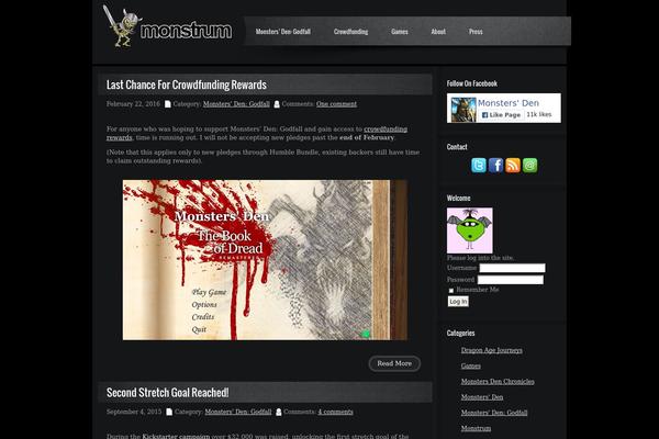 monstrumgames.com site used Gamefun