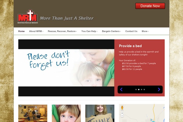 montanarescuemission.org site used Webgrain-child