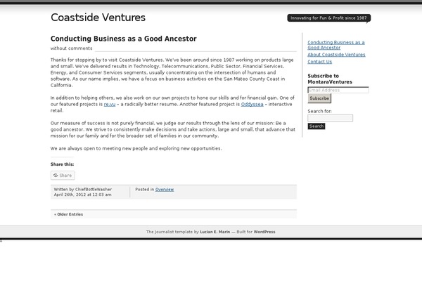 Journalist theme site design template sample