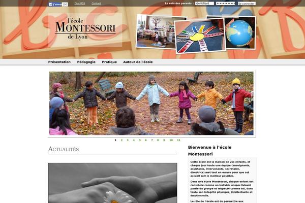 Montessori theme site design template sample