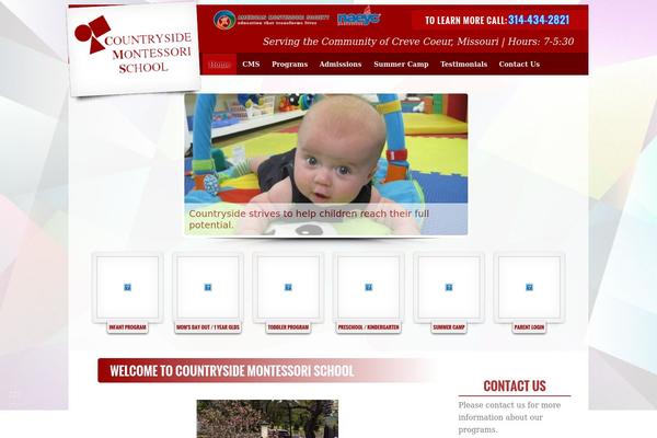Montessori theme site design template sample