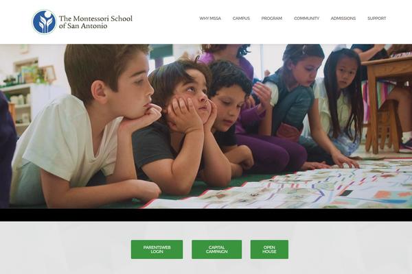 Montessori theme site design template sample