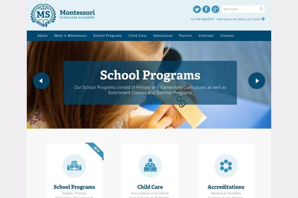 Montessori theme site design template sample