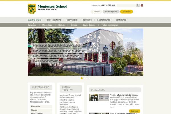 Montessori theme site design template sample