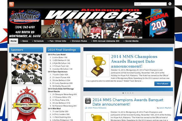 montgomerymotorspeedway.org site used Graphene