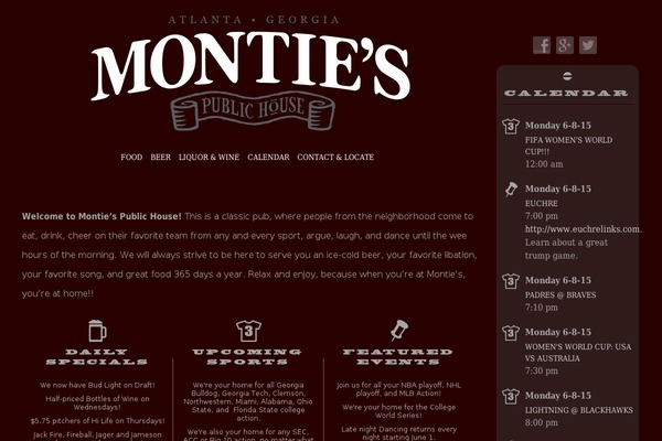 montiespub.com site used Sass-wordpress-bootstrap-master