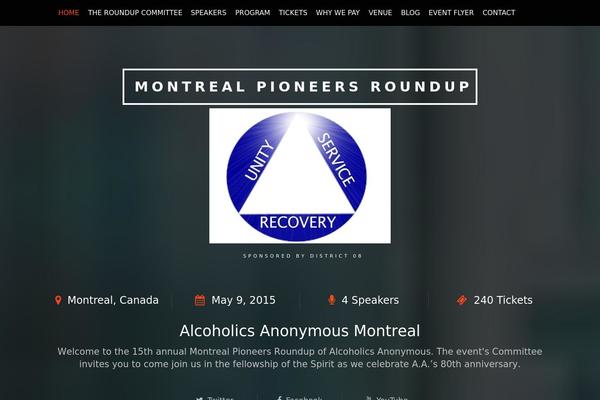montrealpioneersroundup.com site used Conference-wpl