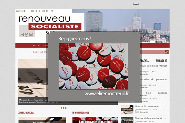 Reporter theme site design template sample