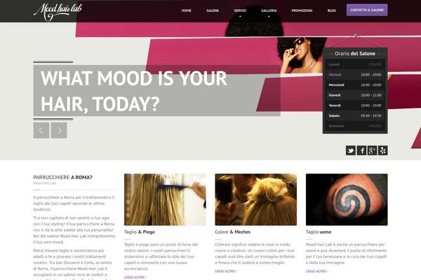 HairPress theme site design template sample